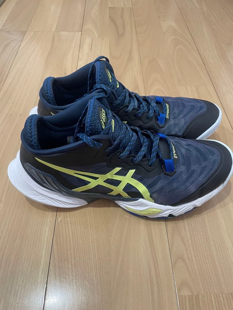 asics メタライズ　バレーボールシューズ ネイビー/イエロー　27.0cm