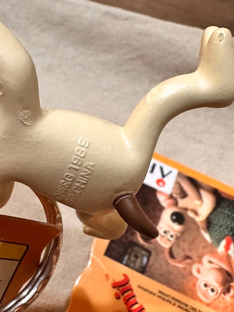 ウォレスとグルミット　レトロ　キーホルダー　フィギュア　バンプレスト　1989