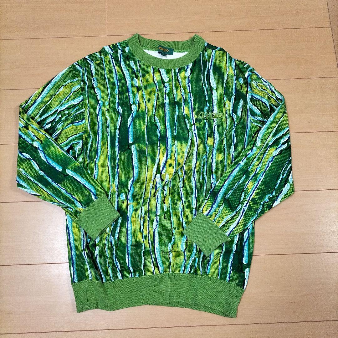 KENZO GOLF 総柄　長袖トップス メンズ 3(L相当)グリーン