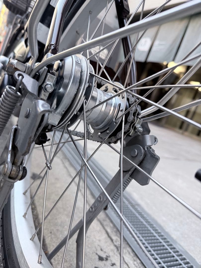 大阪府　ヤマハ　電動アシスト自転車 ブラウン 前カゴ付き