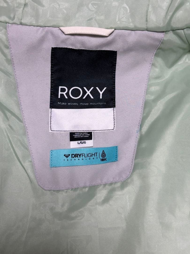 半額✨新品未使用タグ付✨ROXYロキシースノーボードウェア グリーン×ホワイトＬ