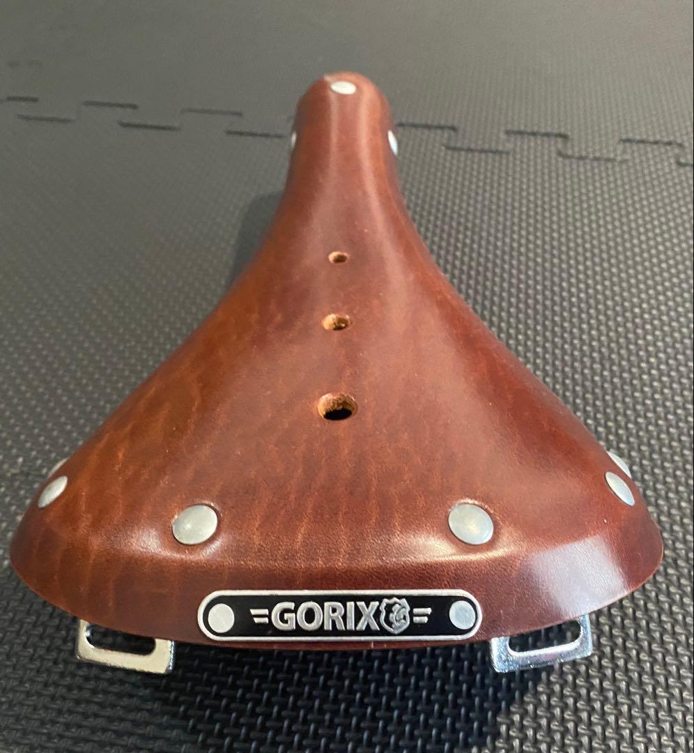 GORIX(ゴリックス)レザーサドル 自転車 本革 レトロ シート サドル