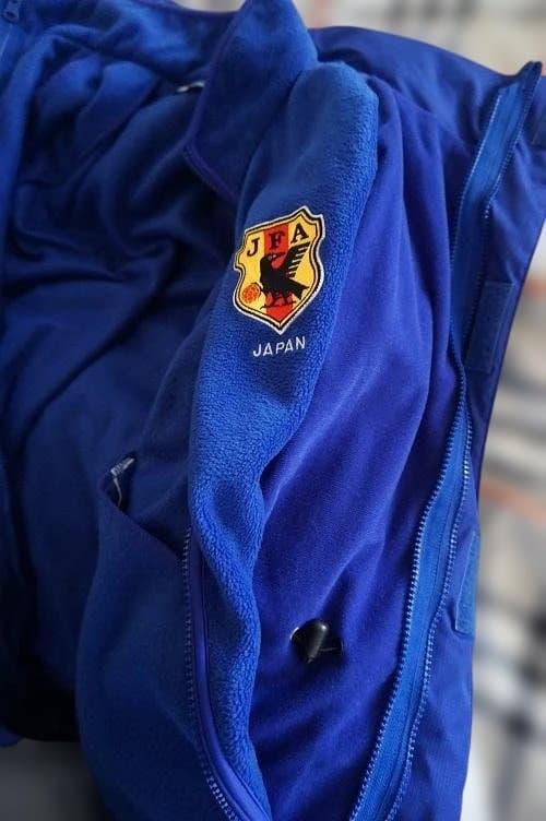 JFA サッカー 日本代表 サムライブルー 裏ボアライナー付きベンチコート