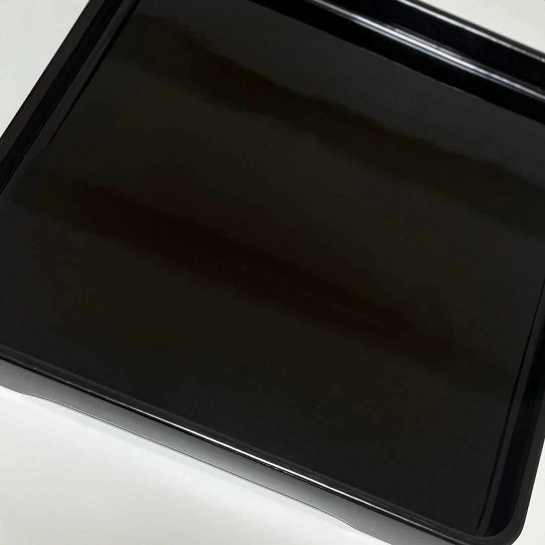漆器のお膳大きめ 7枚　うるし塗りお盆　木製漆器　骨董　アンティーク