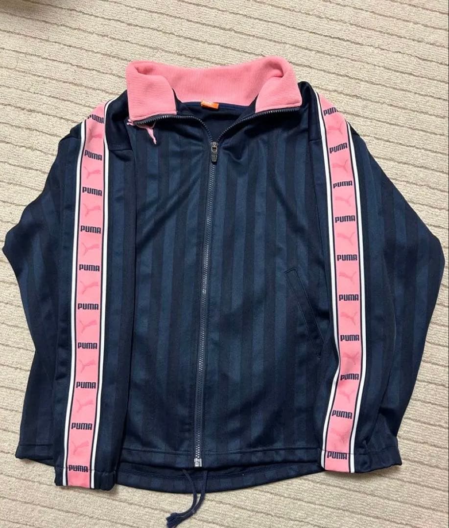 PUMA プーマ　ジャージ上下セット ネイビー/ピンク　Y2K 人気色　廃盤品