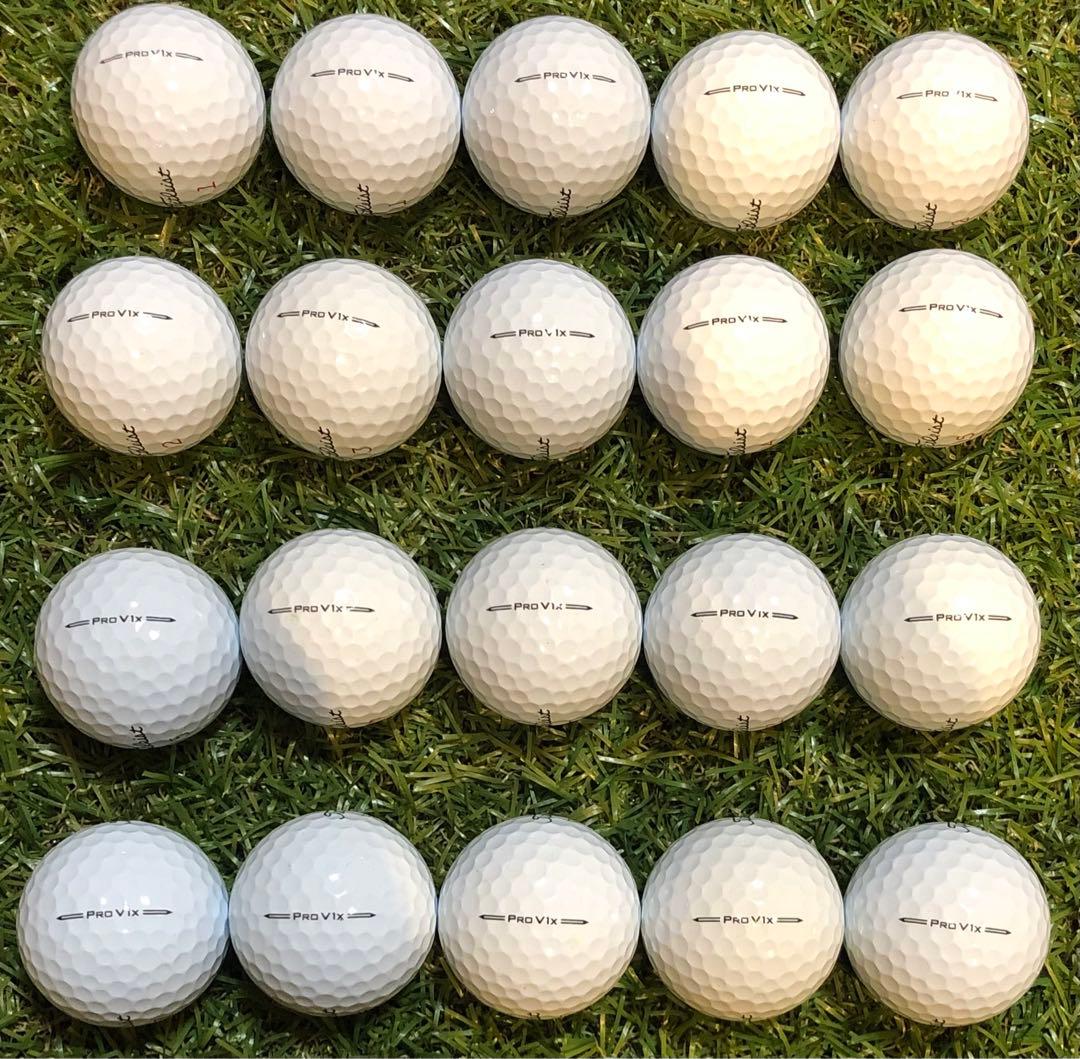 値下げ！★Sランク★①タイトリスト ProV1x ロストボール ホワイト 20球
