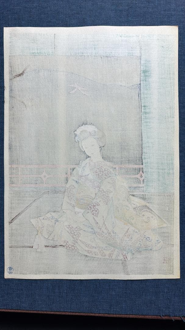 希少！皆川千恵子 木版画 「京都大文字焼き」