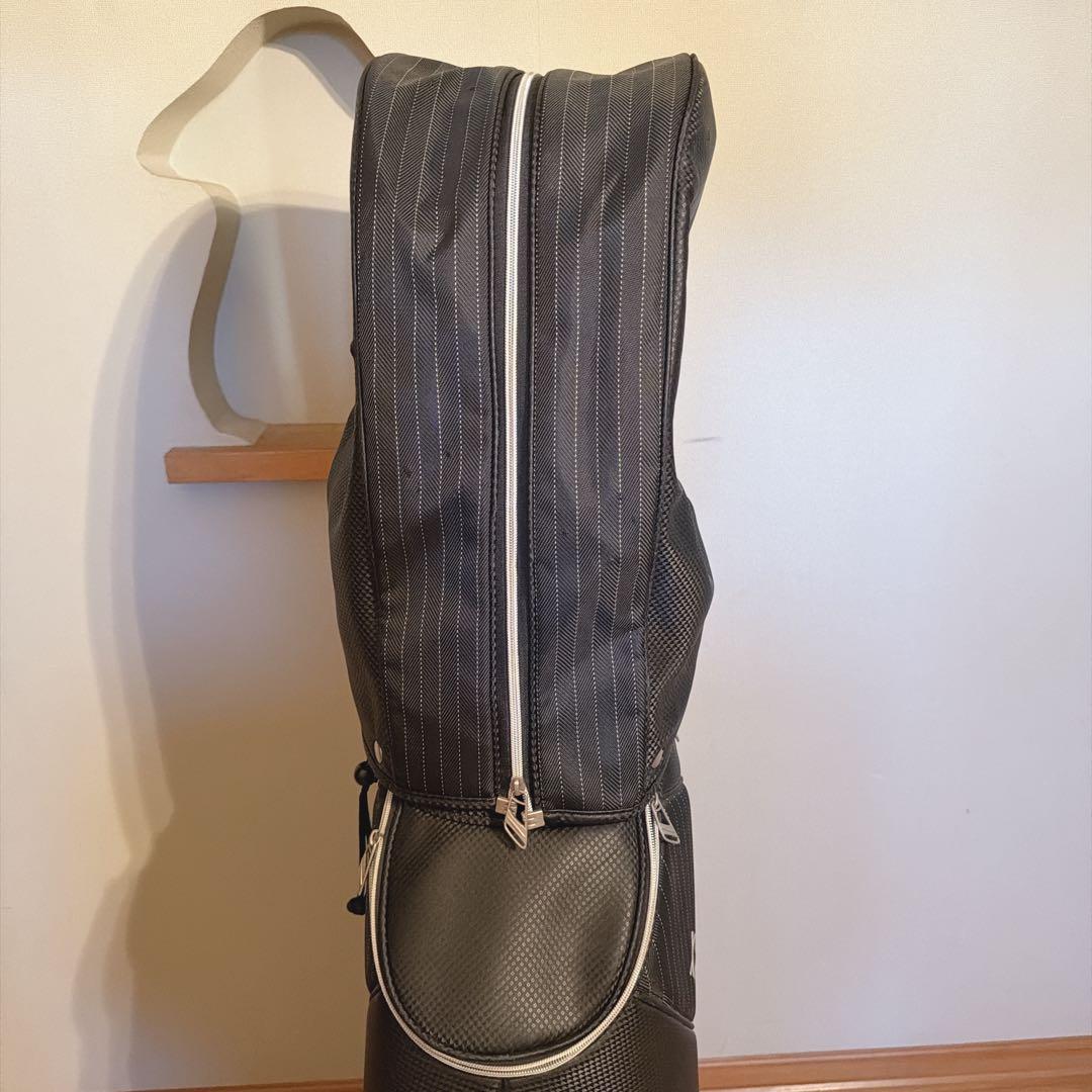 XXIO キャディバッグ ストライプ柄ブラック ゴルフバッグ　DUNLOP