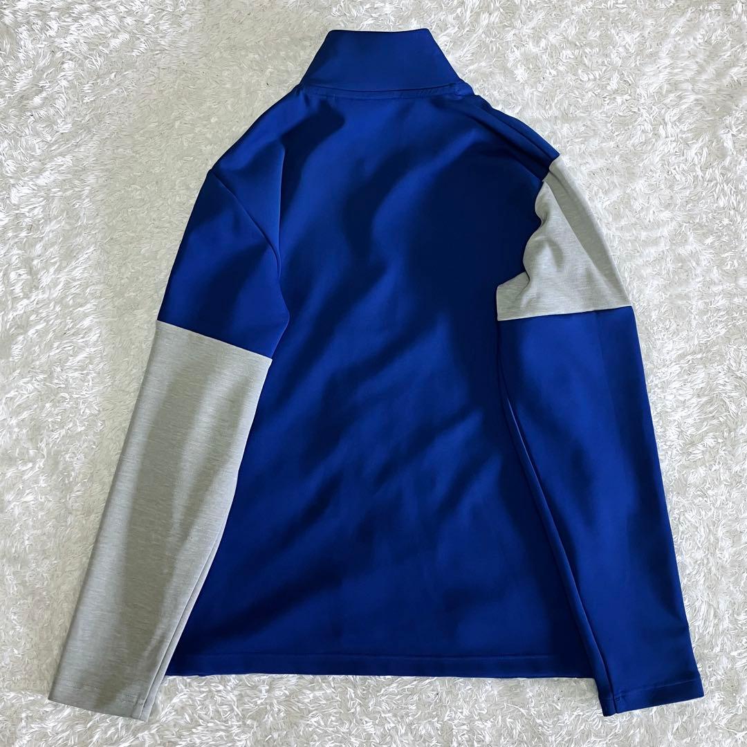 極美品 デサントゴルフ セットアップ ジャケット ポロシャツ ネイビー XL