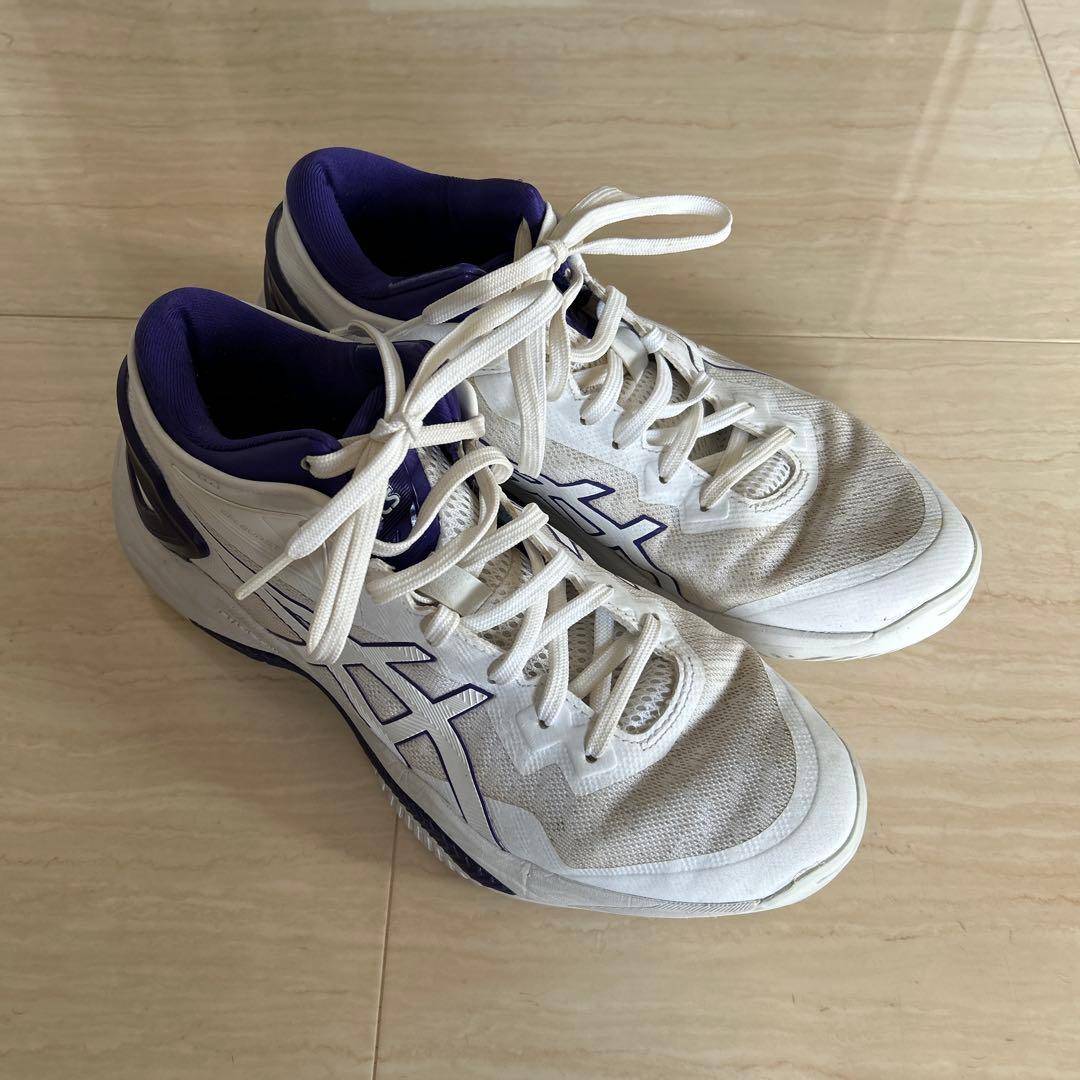 ASICS バスケットボールシューズ ホワイト/パープル