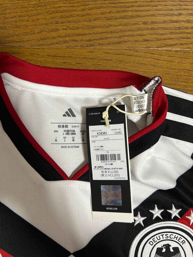 adidas ドイツ代表 サッカーシャツ XLサイズ 新品タグ付き