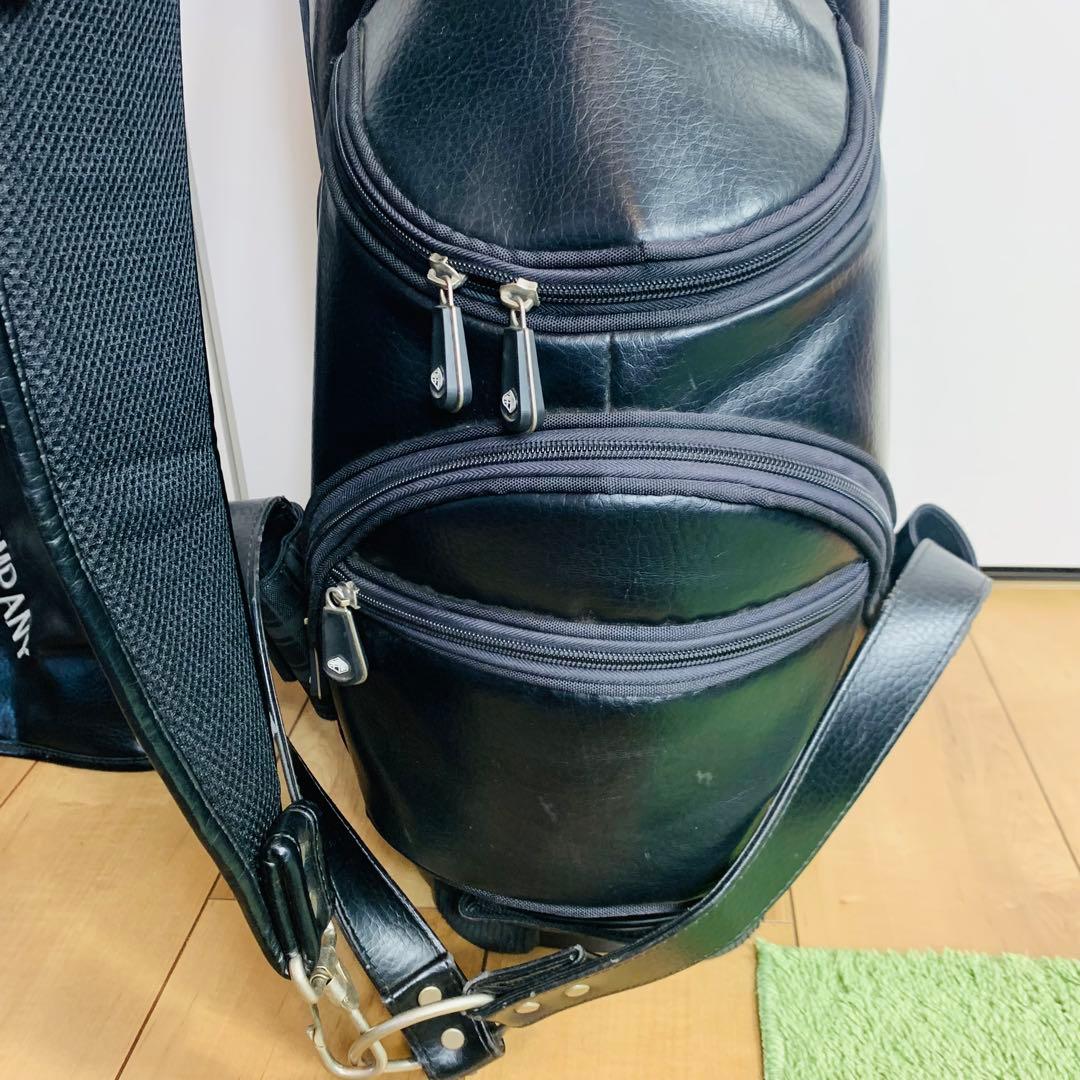 FIDRA 本革 キャディバッグ ブラック フード付き レザー ゴルフバッグ