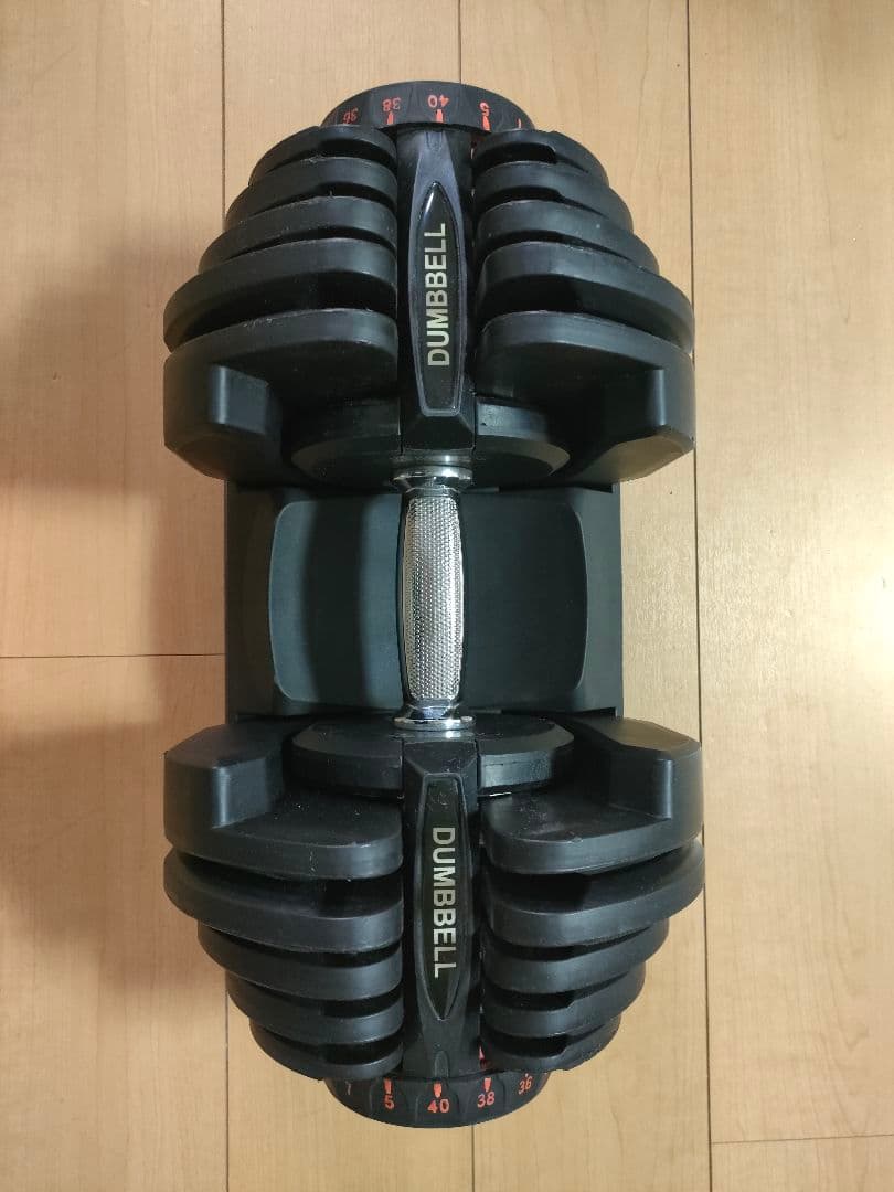 DUMBBELL 可変式ダンベル片方 40kg 置台付①