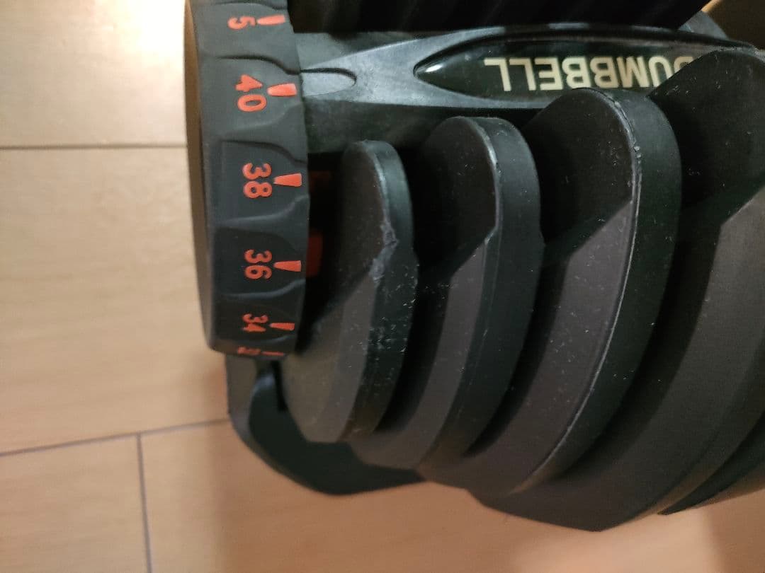DUMBBELL 可変式ダンベル片方 40kg 置台付①