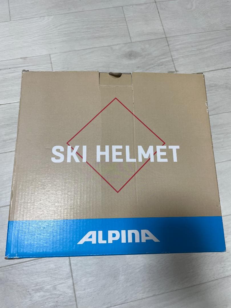 ALPINA スキー ヘルメット グレー 一体型ゴーグル付き