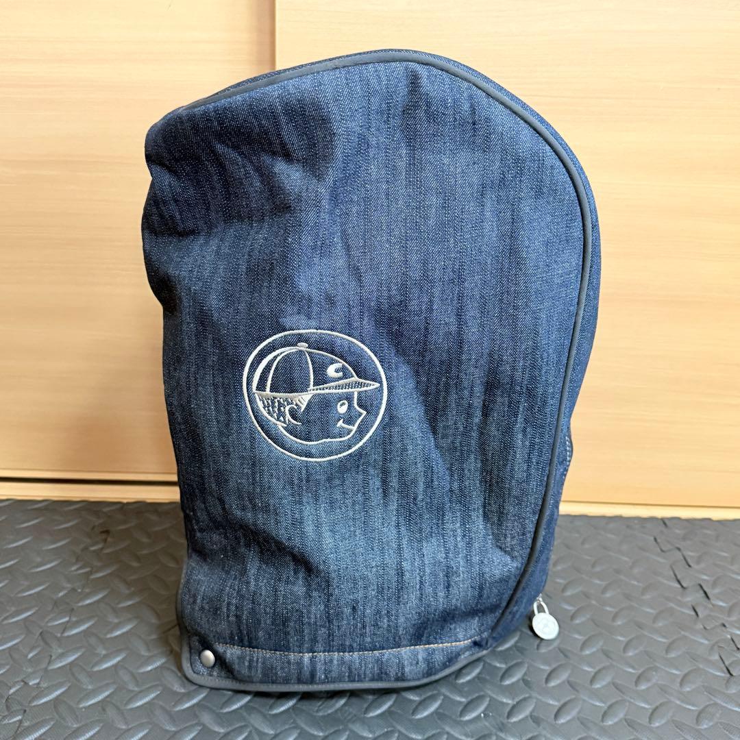 EVISU キャディバッグ デニム 6分割 劣化あり ヘッドカバー付 エヴィス