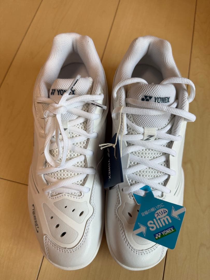 新品YONEX SHB65Z4S スリム ホワイト バドミントンシューズ26.0