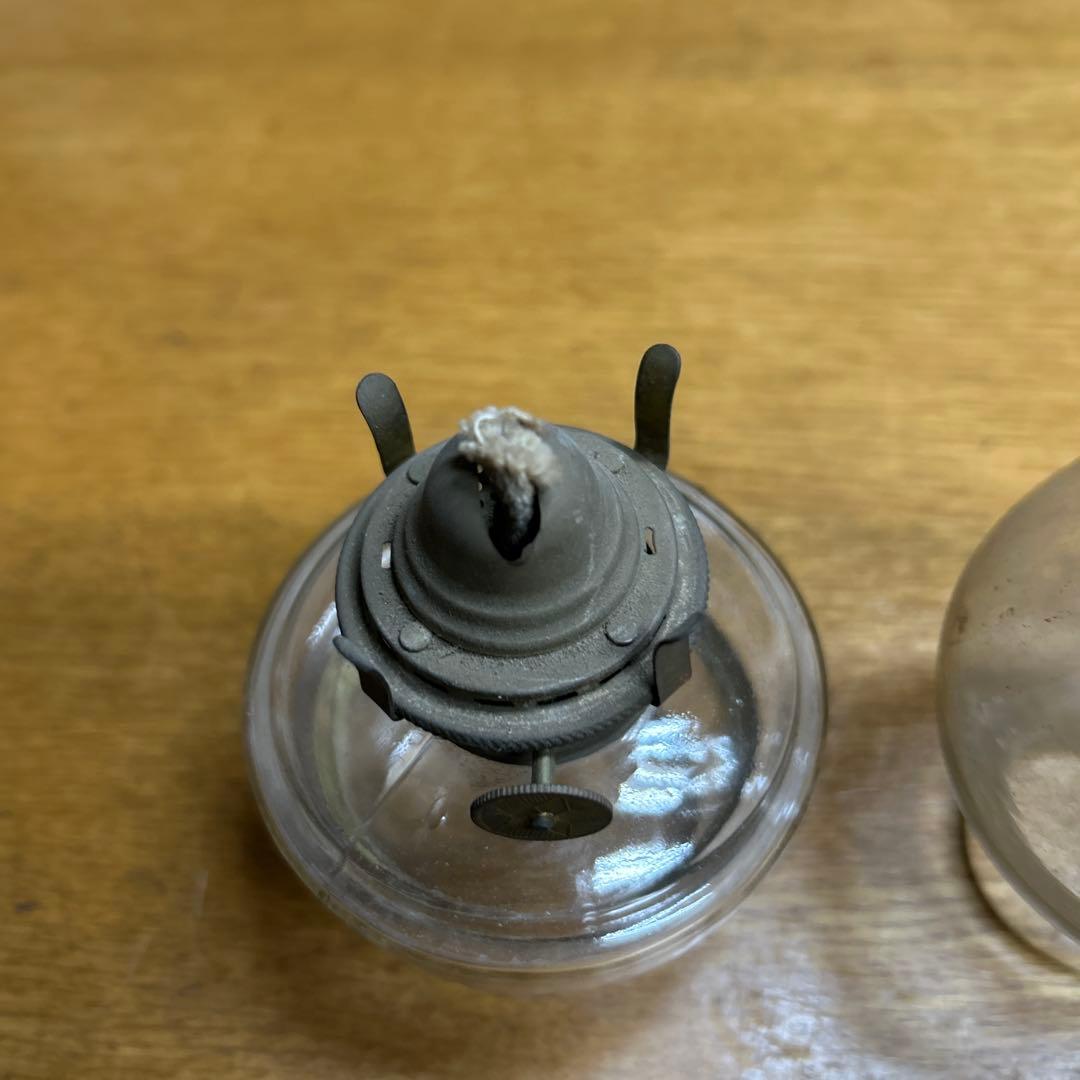 オイルランタン 小型 透明 ガラス製 中古