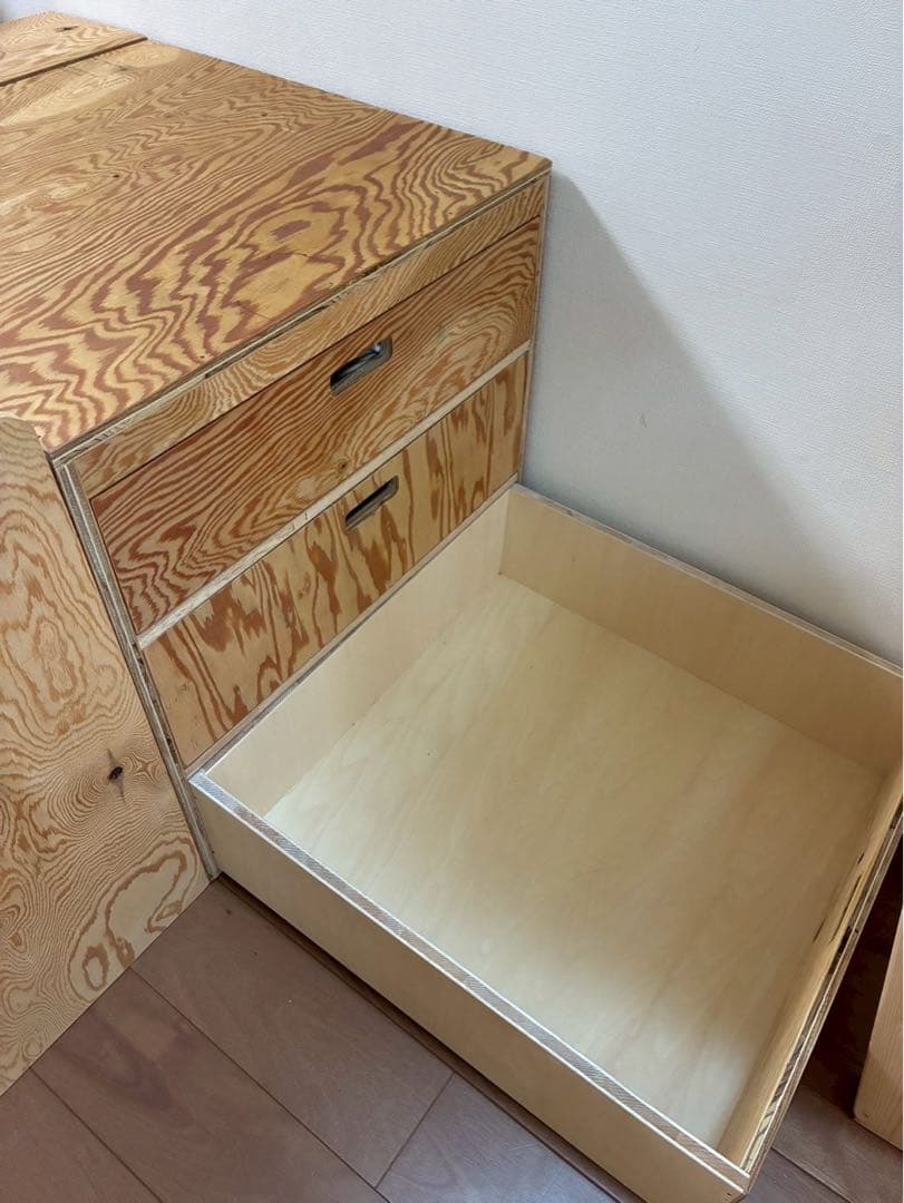 木製 滑り台 手作り 家具 木工 DIY 収納 引き出し 遊具