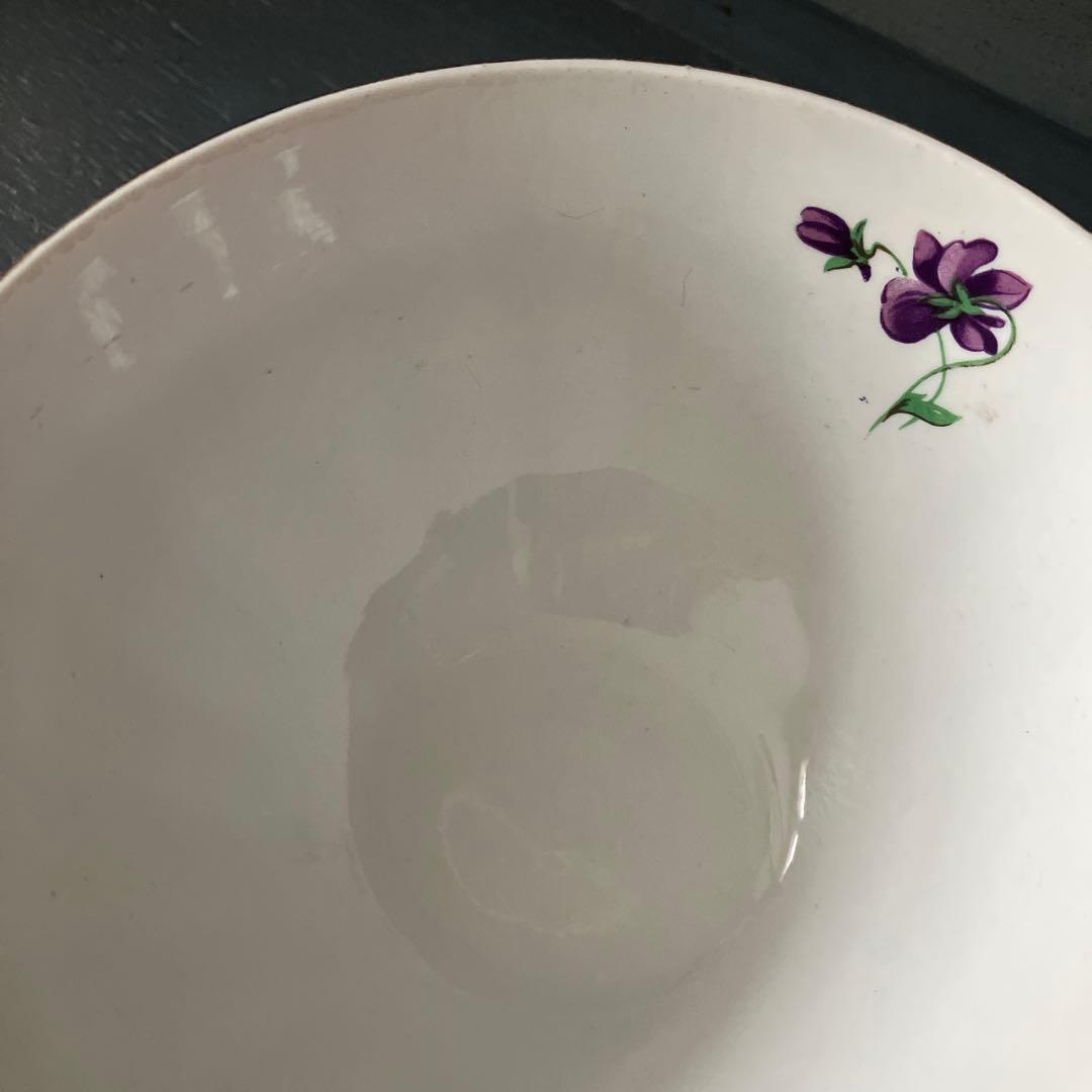 フランス すみれ カフェオレボウル