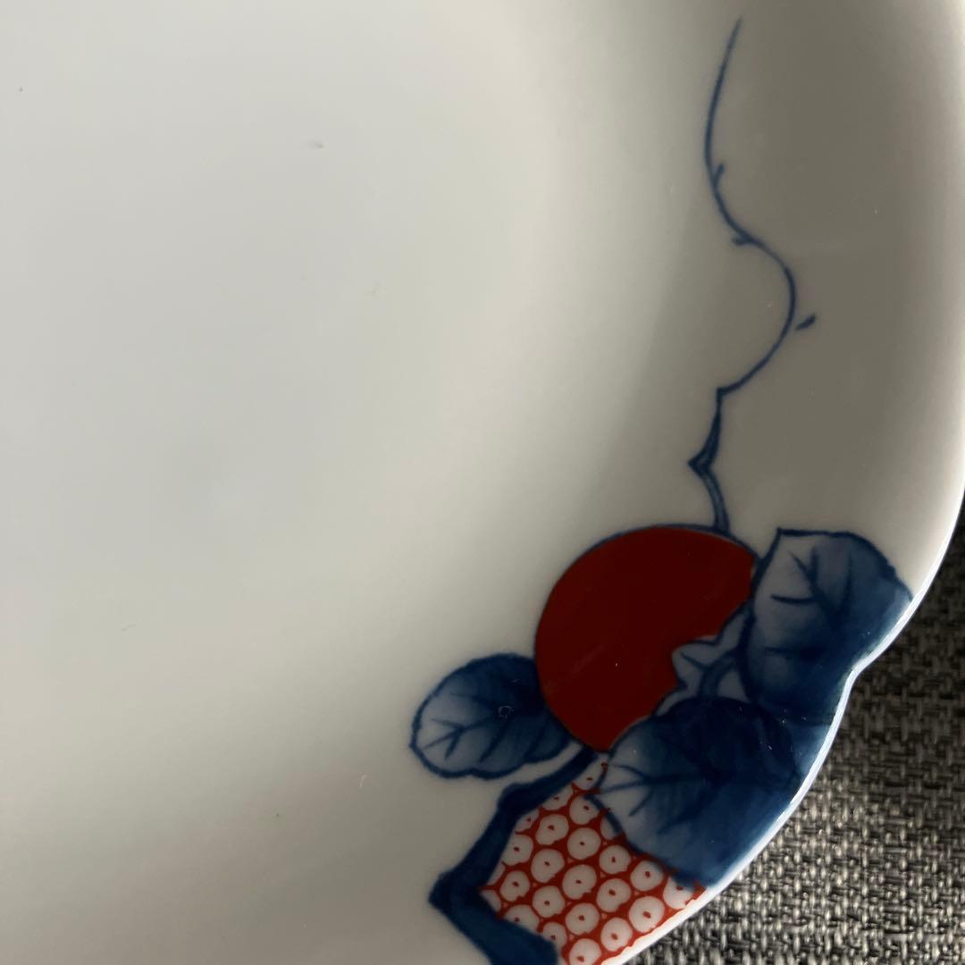 未使用　其泉　柿絵鹿子　銘々皿　5枚