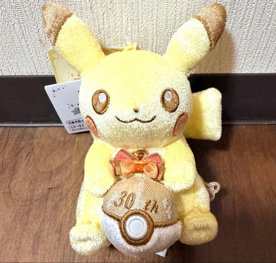ポケモンセンター　30周年記念　ピカピカ！ピカチュウぬいぐるみ&マスコットセット