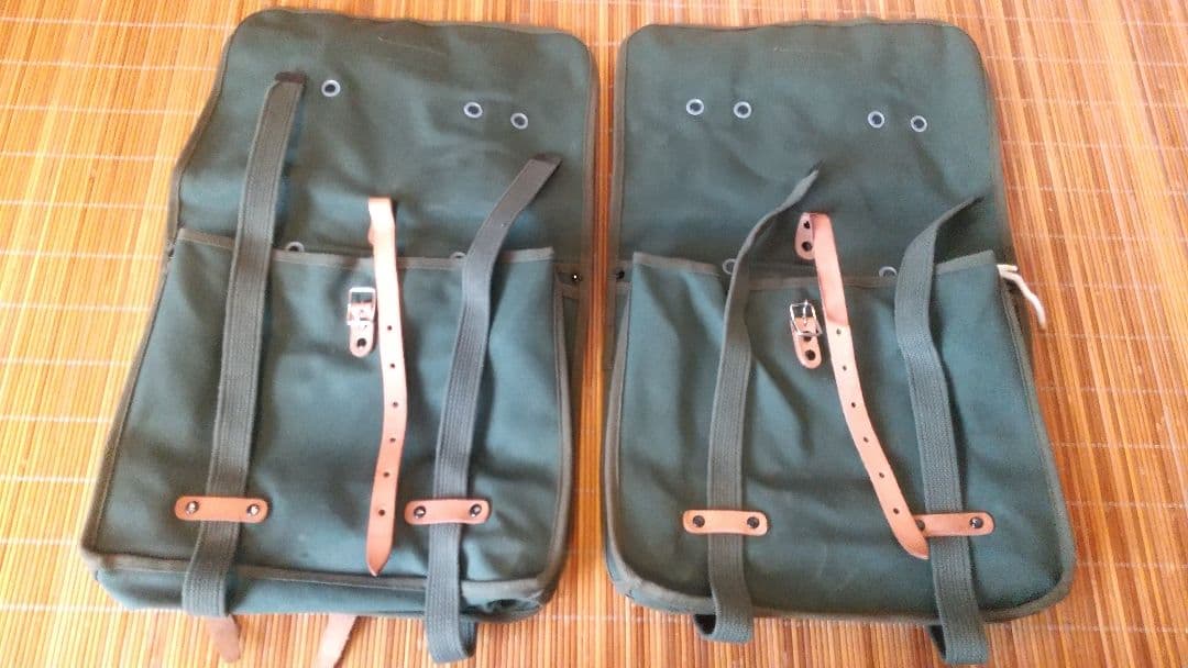 オーストリッチ　DLX　サイドバッグ×２個　グリーン　ランドナー
