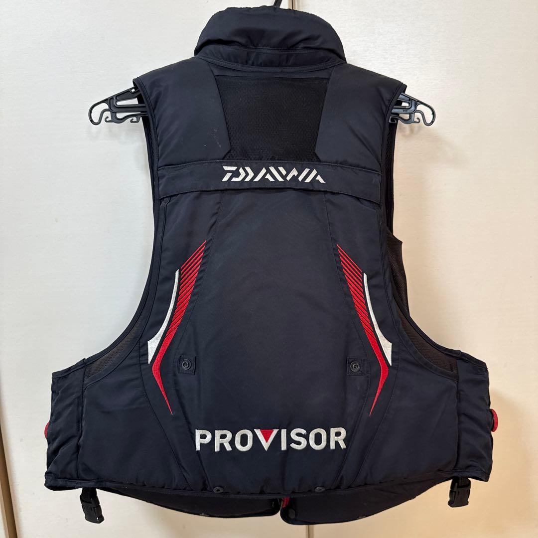 DAIWA PROVISOR フィッシング用ライフジャケット 黒/赤