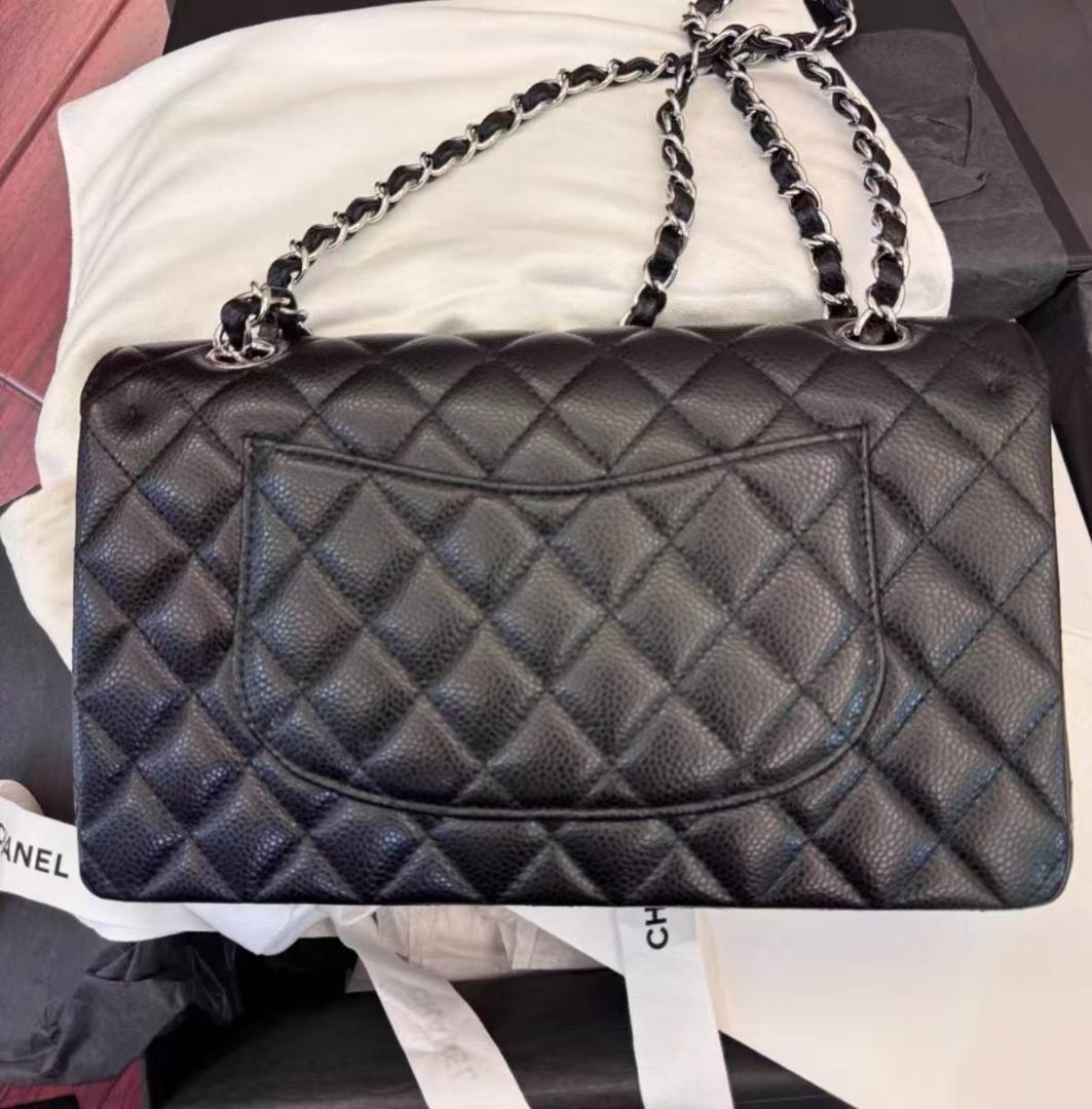 25cm ブラックレザー ショルダーバッグ