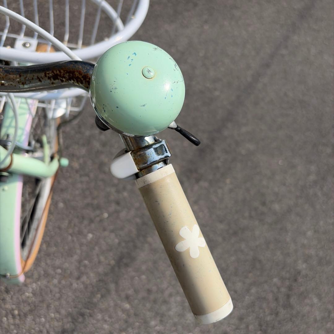 子供用自転車 22インチ ミントグリーン 現状品