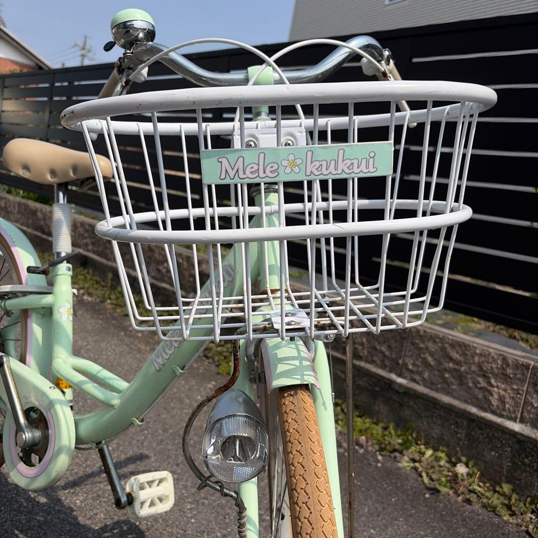 子供用自転車 22インチ ミントグリーン 現状品