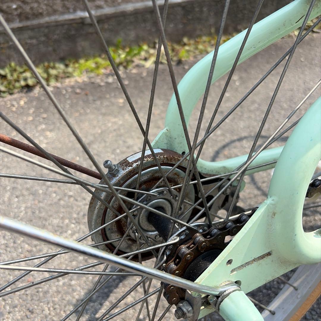 子供用自転車 22インチ ミントグリーン 現状品