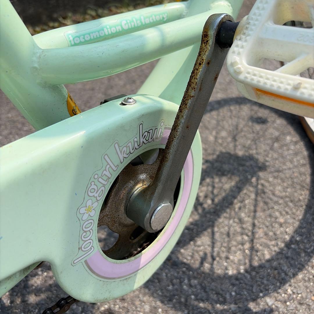 子供用自転車 22インチ ミントグリーン 現状品