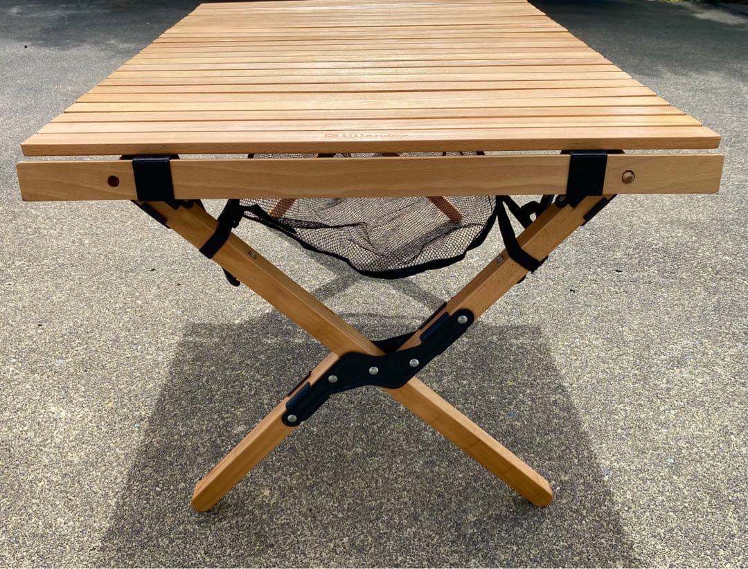 Hilanderハイランダー　ウッドロールトップテーブル　ナチュラル　90×60