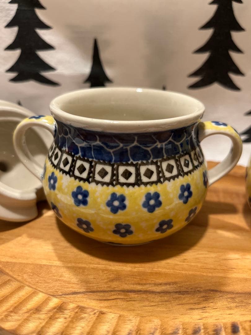 ポーランド食器 シュガーポット&クリーマー