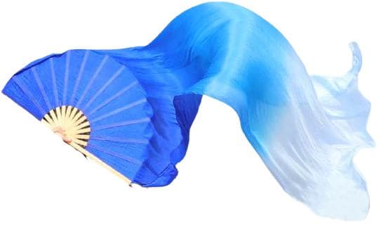 【新品】ファンベール両手1セット★高級シルク100％★青～水色
