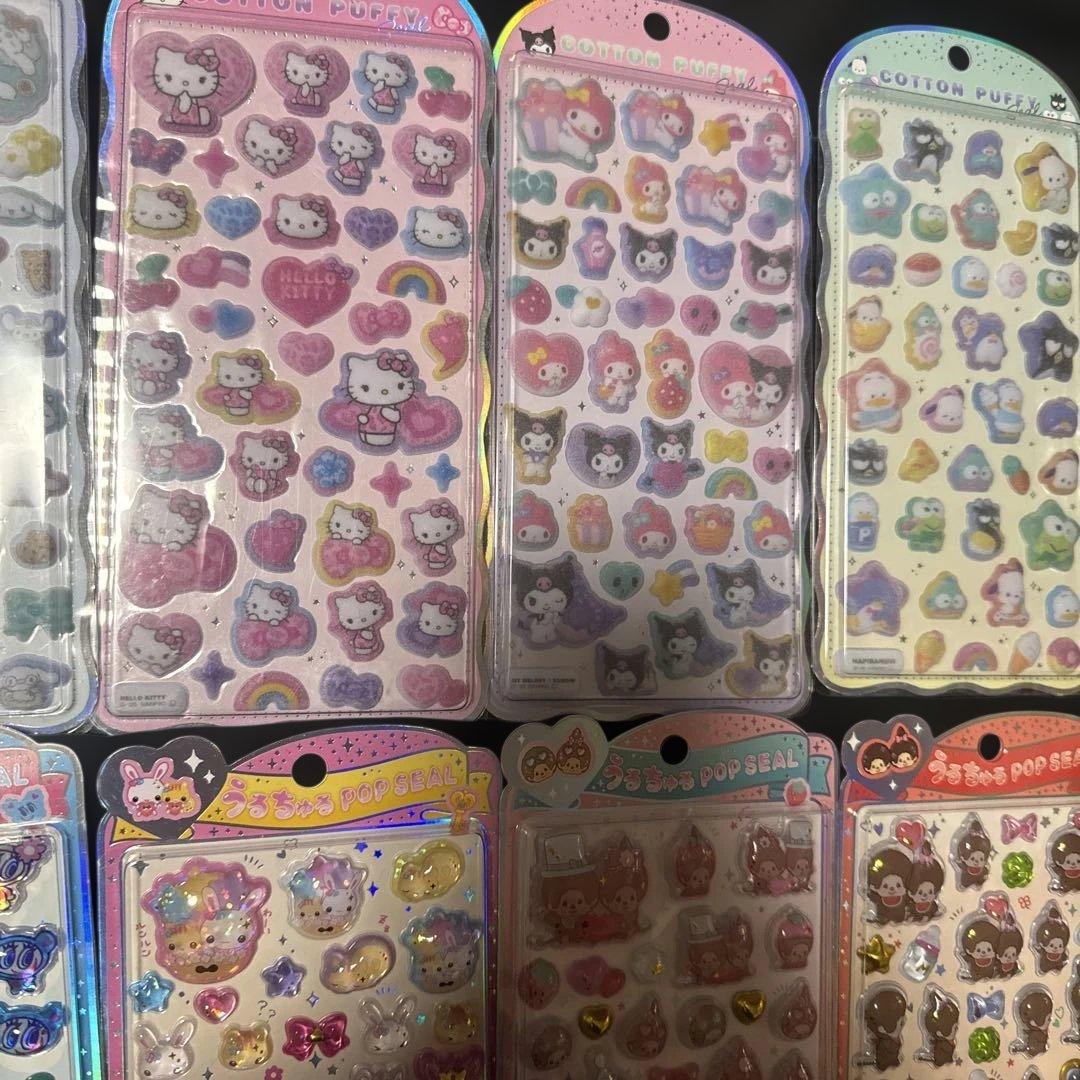 うるちゅるポップシール サンリオ　コットンパフィシール