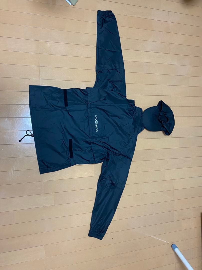 未使用　MIZUNO GOLF レインスーツ上下　雨具　カッパ　キャップ