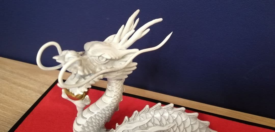 セール！白の龍　開運龍　置物　白の開運龍