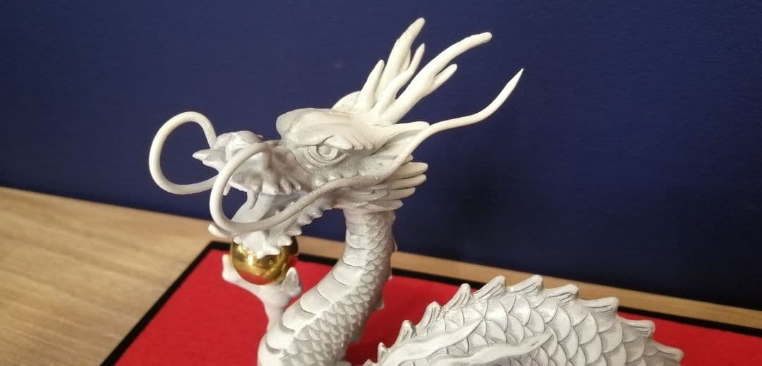 セール！白の龍　開運龍　置物　白の開運龍