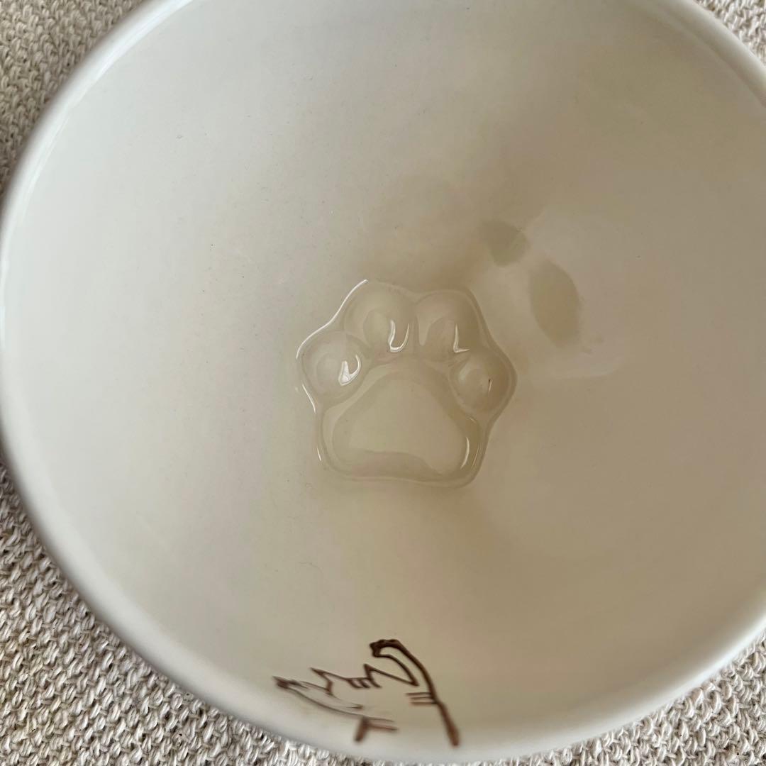 新品未使用 菊祥陶器 ぶらさがり猫 仕切皿 茶碗 マグカップ ３点セット