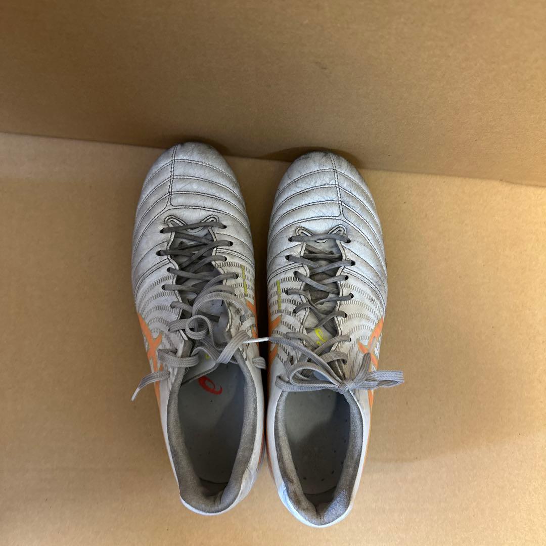ASICS サッカーシューズ グレー/オレンジ