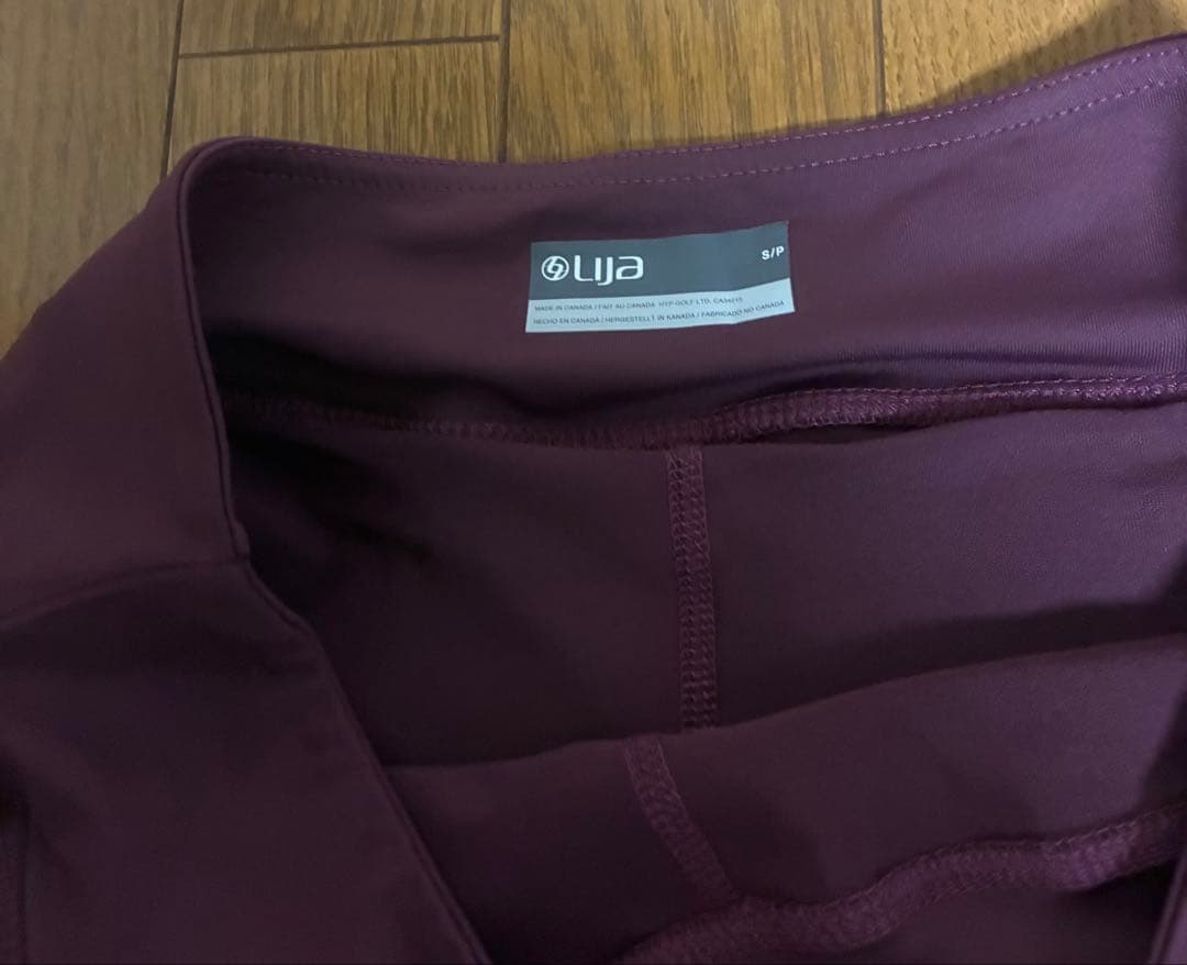 Lija パープル テニススカート ポケット付き