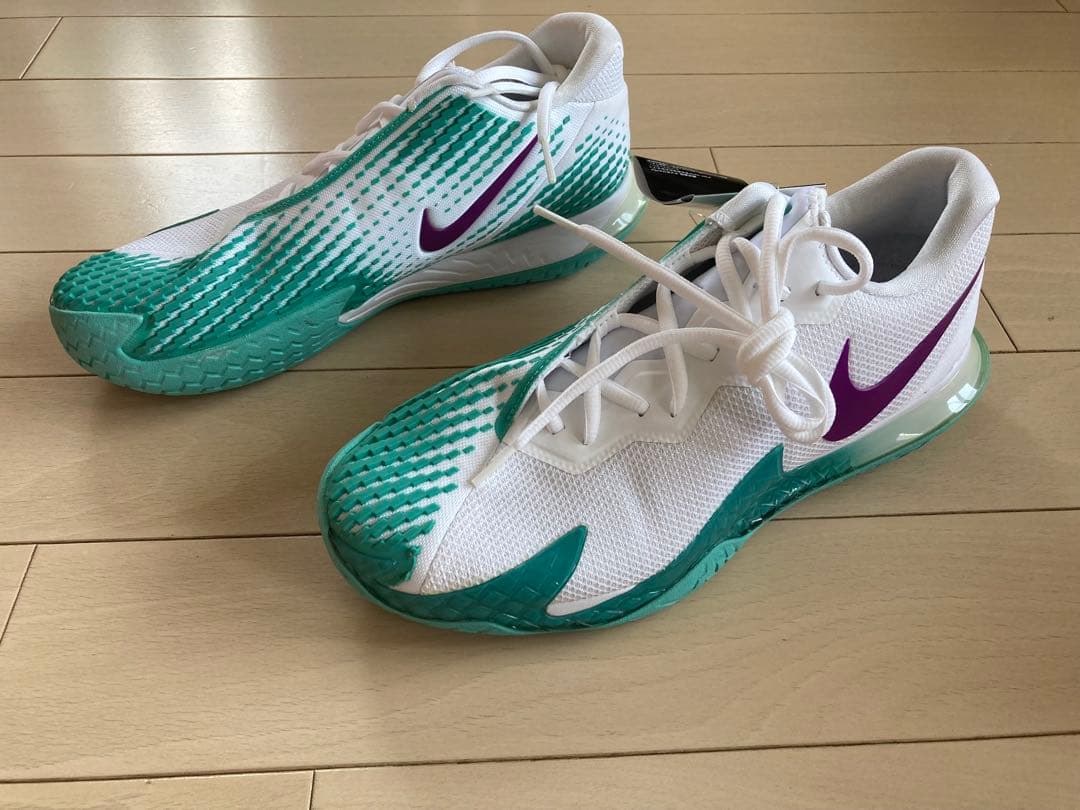 Nike RAFA テニスシューズ ホワイト/グリーン/パープル
