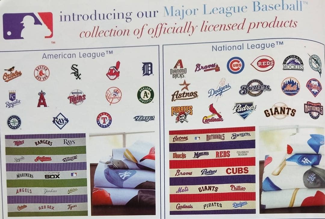 【MLB公式限定品】アメリカ限定チームロゴ キルトカバーセット