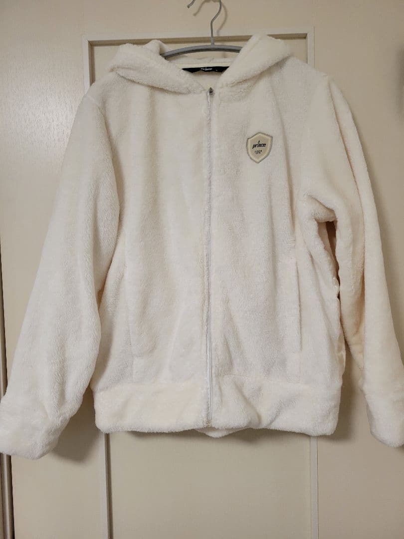 【美品】Prince　フリースジャケット　L　テニスウェア　オフホワイト