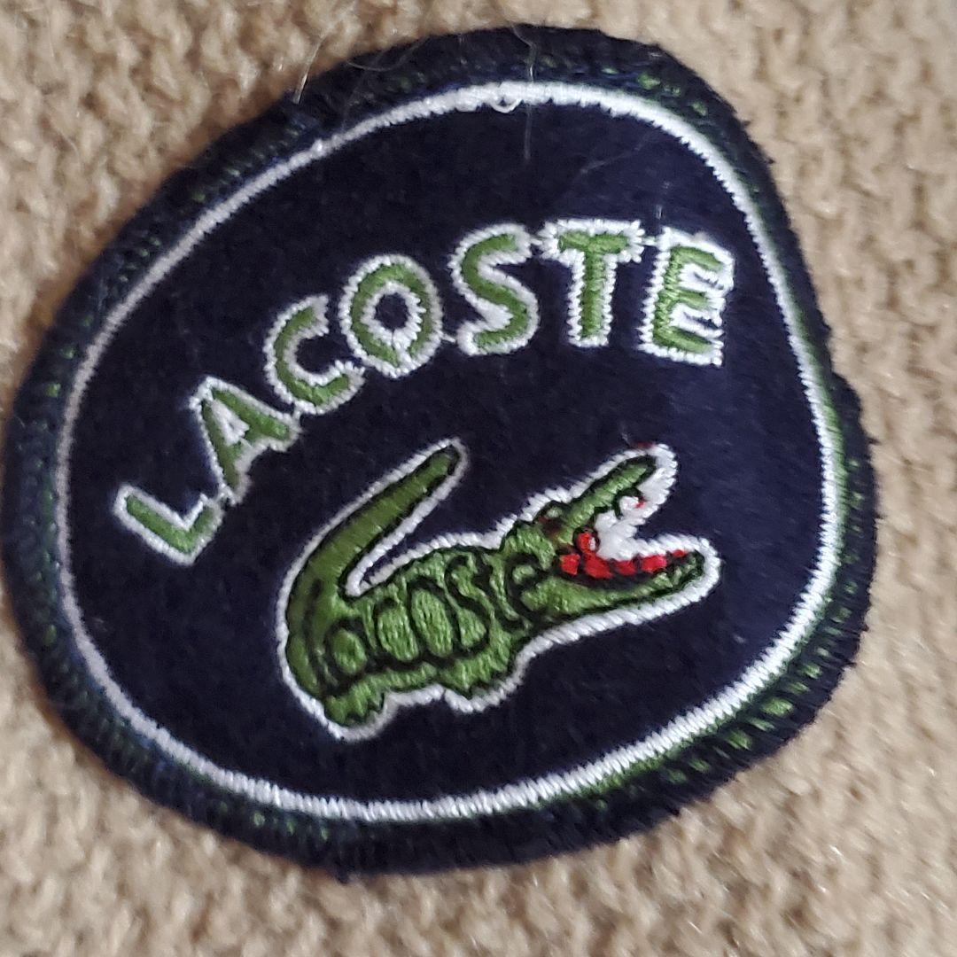 美品 90s OLD LACOSTE ワッフル ニットニット 袖切替 中綿