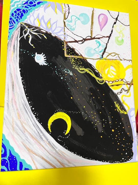 絵画　クジラ　宇宙　クラゲ