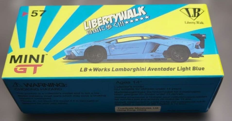 ミニカー LBWorksLamborghini Aventador Light Blue