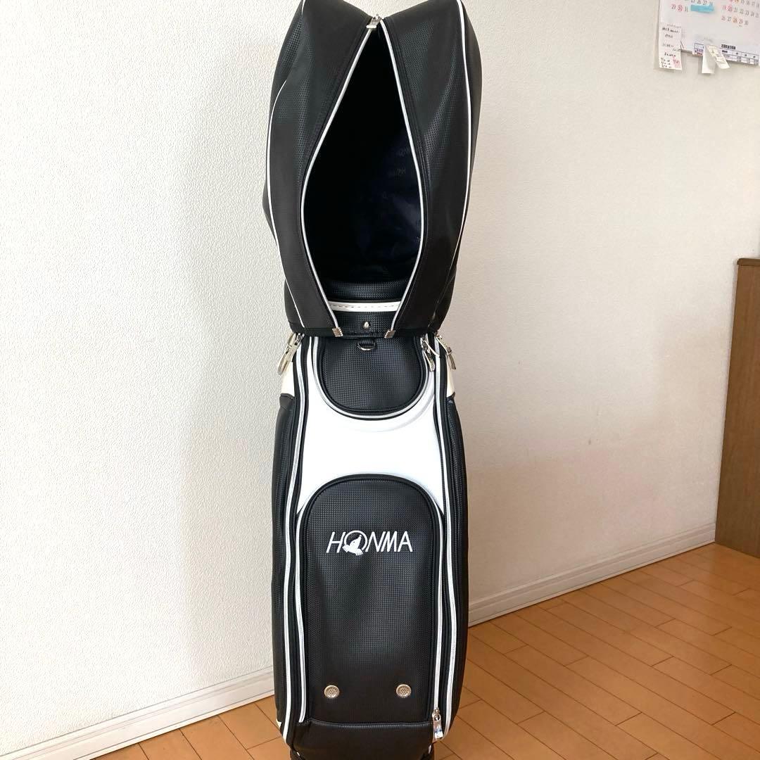 HONMA キャディバッグ　ブラック&ホワイト